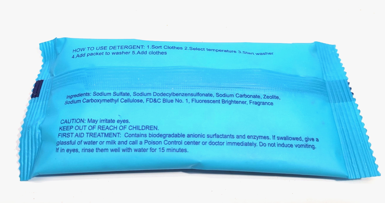 20 Terra Breeze Single Load Laundry Detergent Packets Fresh Scent Travel/Hotel