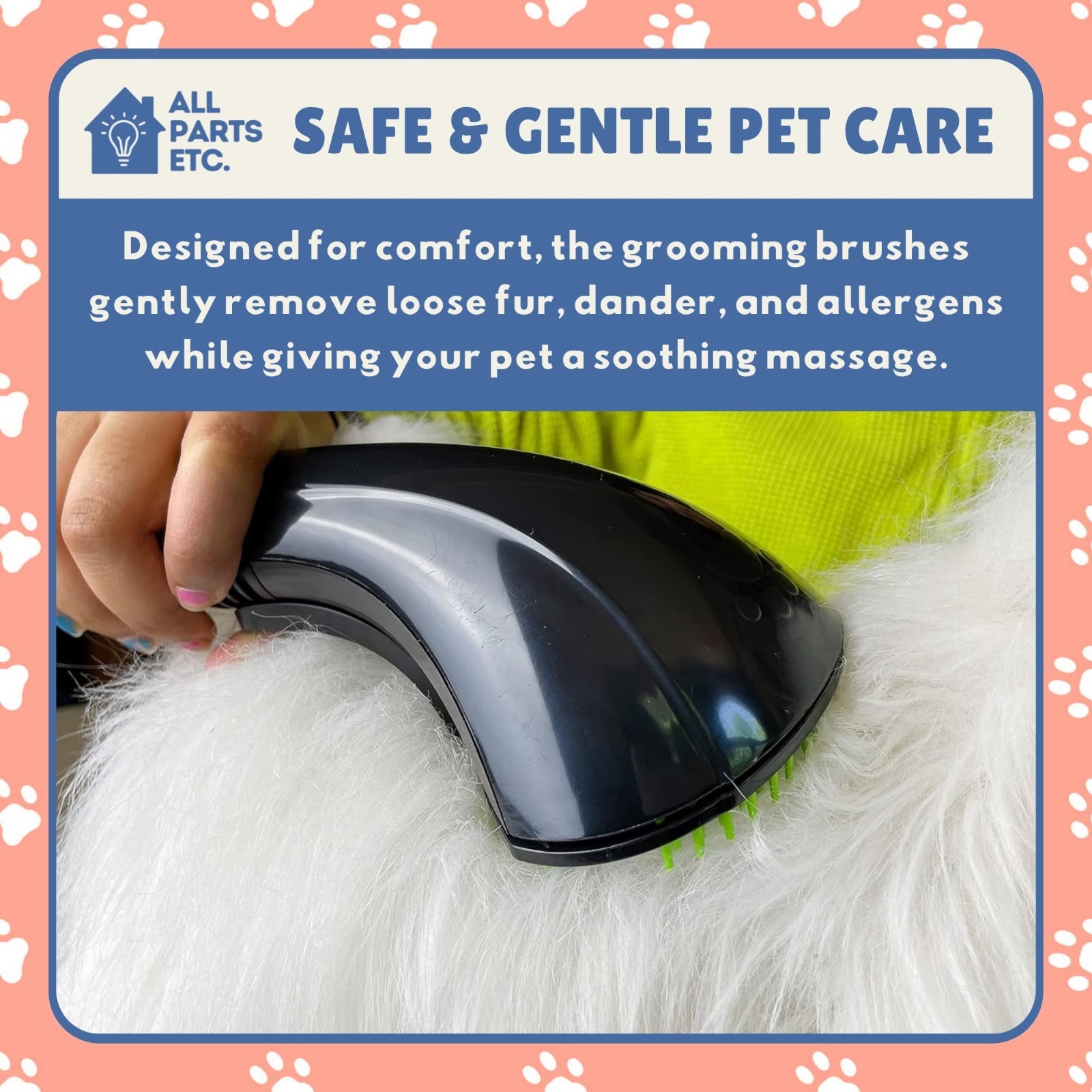 Vacuum Pet Brush Attachment Kit 5-Pack – Dog Grooming Tools with Turbo Brush