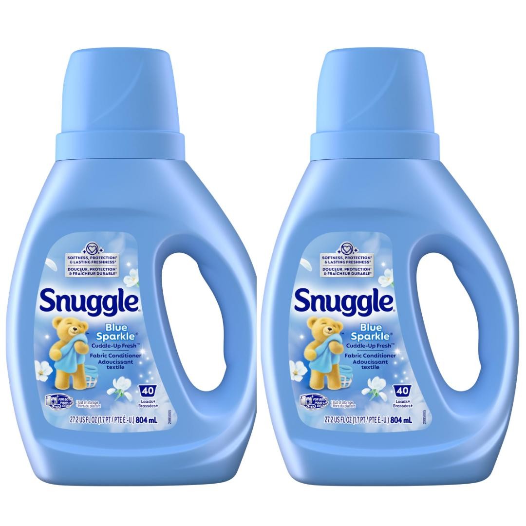 2 PACK of Snuggle Blue Sparkle Fabric Conditioner 27fl oz 40 LOADS ea