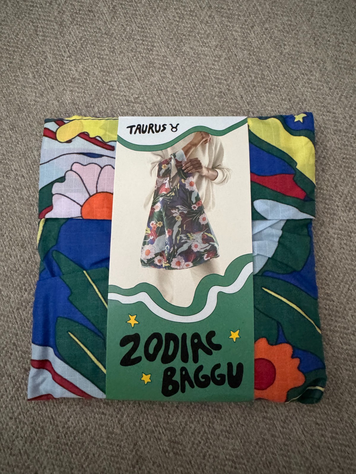BAGGU Zodiac Astrology Taurus Standard Baggu Reuseable Bag New HTF Rare