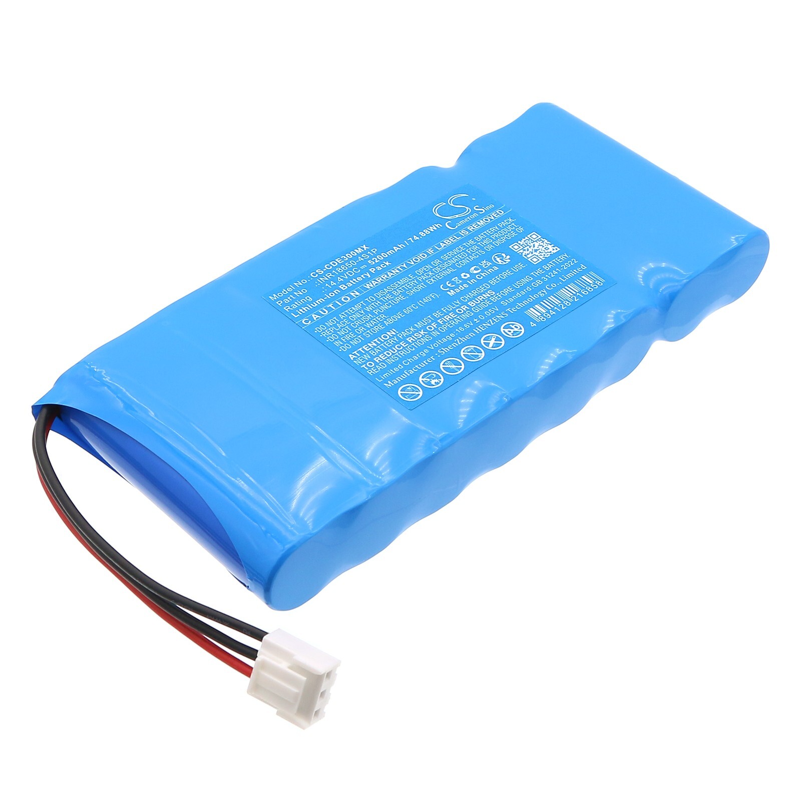 Li-Ion BATTERIE 14.4V 3400mAh Type INR18650-4S1P For Cardio E3
