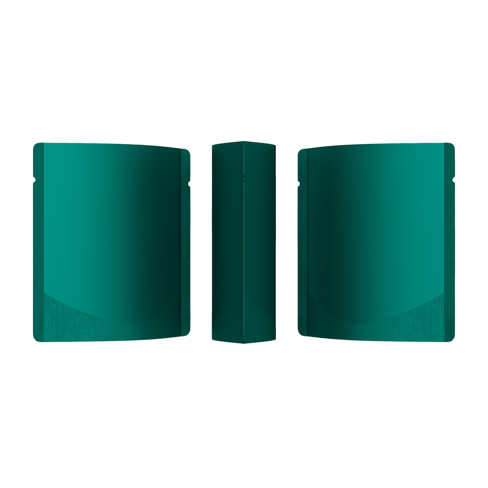 Double-Sided Matte Aluminum Colored Open Top Gusset Liquid Bags 2.75 inch Bulk