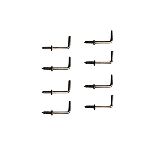 100 Pcs Small Screw in Hooks 5/8″ L Shape Hooks Bronze 1 Shape Bronze 100pcs