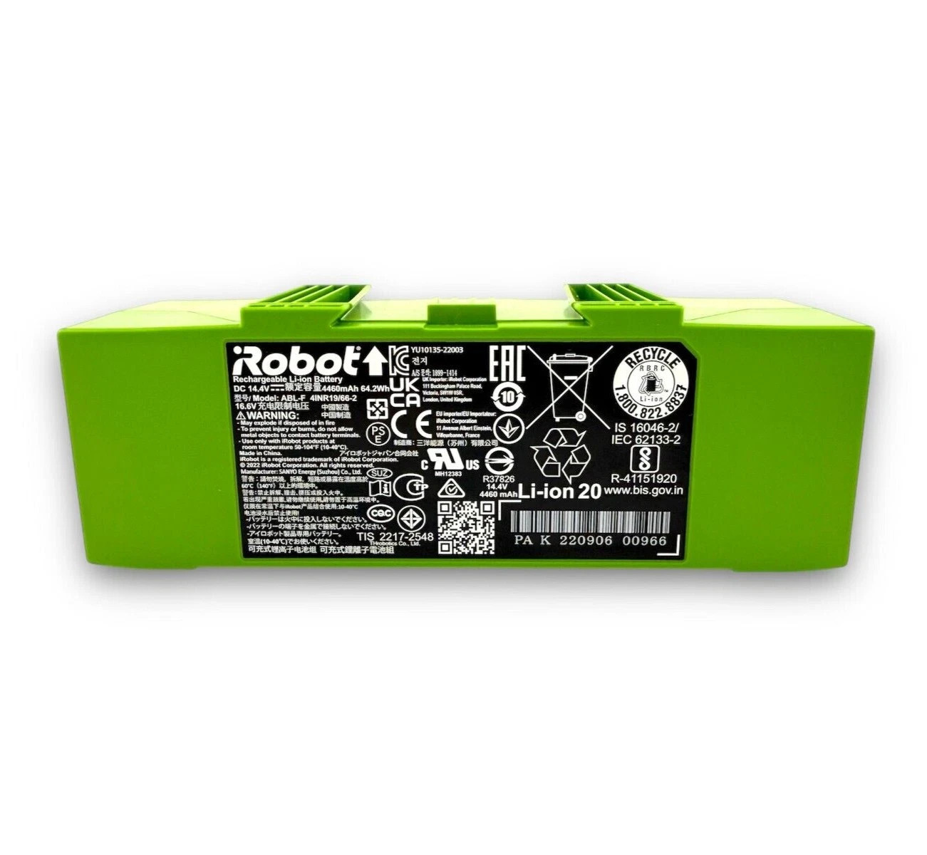 Genuine OEM Li-ion Extended Battery 14.4V 4460mAh for iRobot Roomba J7+ Combo