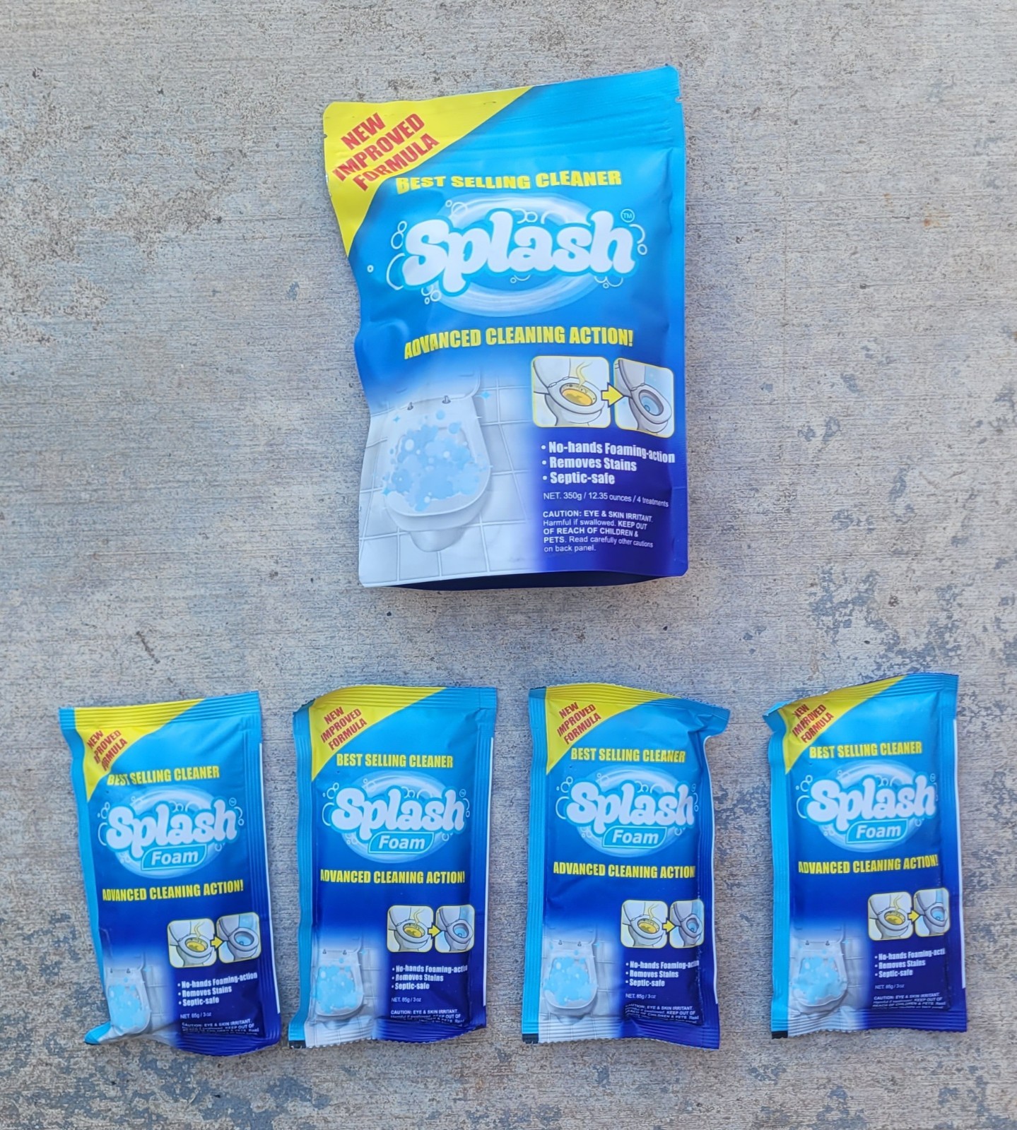 Splash Foaming Toilet Cleaner, Self Activating Cleaning Toilet, 4 Treatments