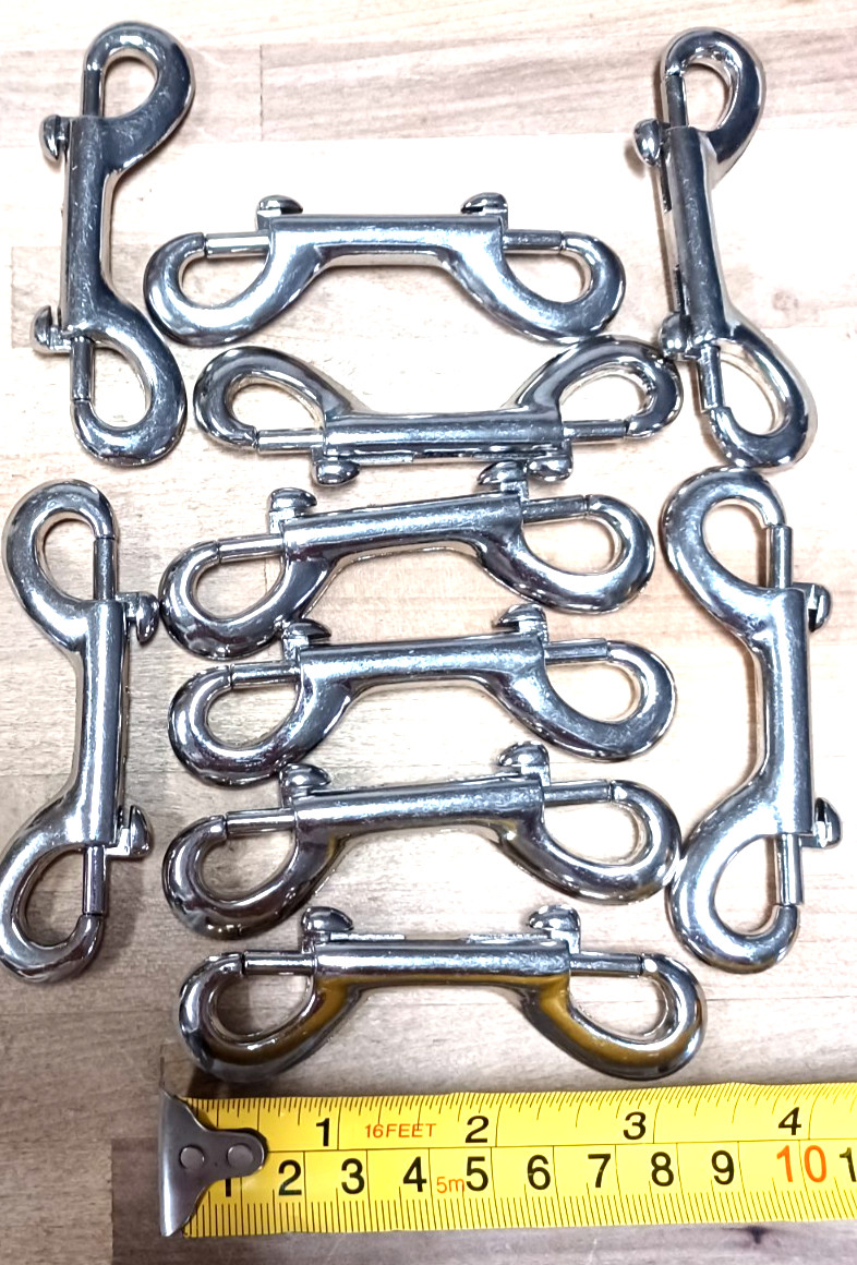10pc. 3-1/2″ DOUBLE END SNAP HOOK CHROME PLATED
