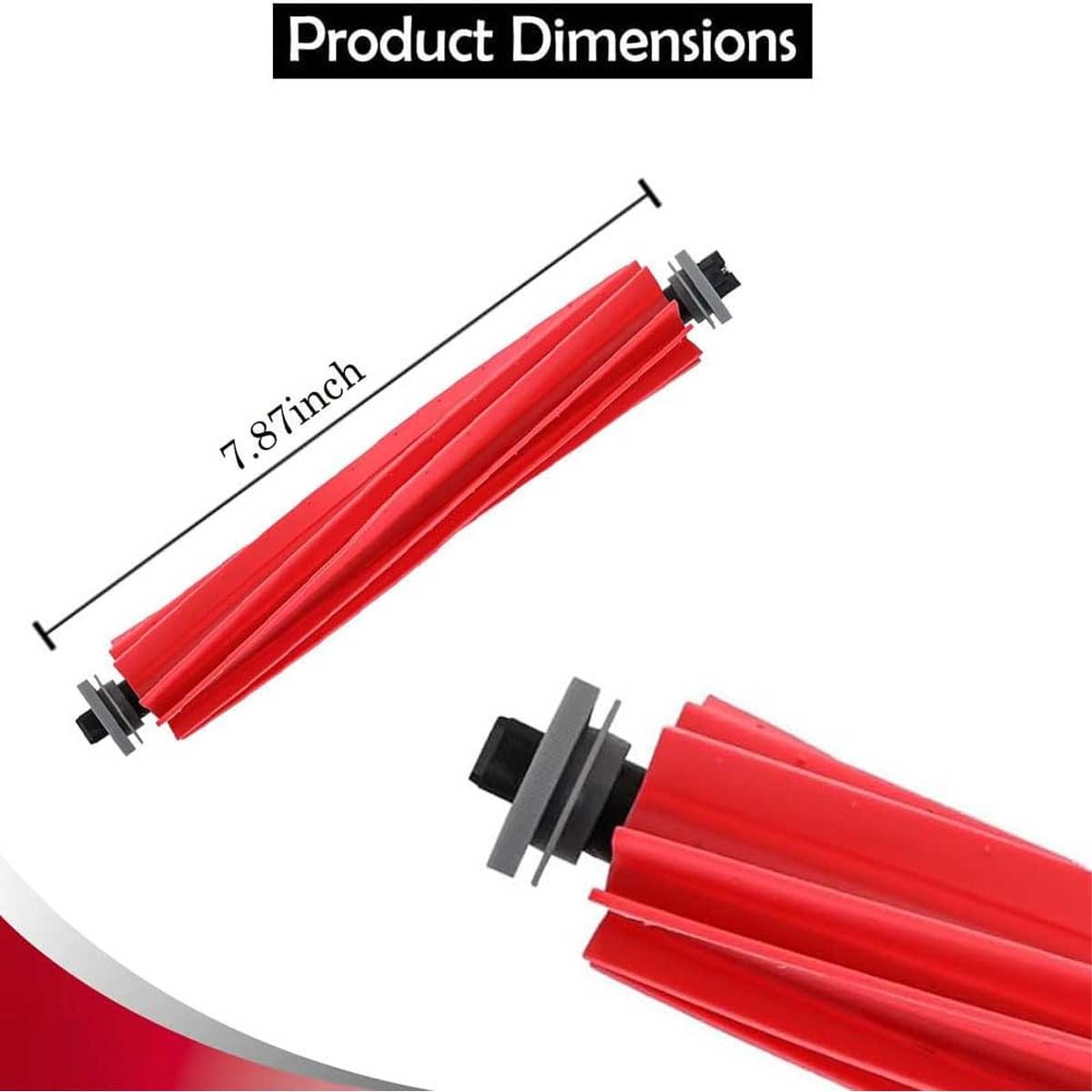 4 Pack Main Brushe Replacement for Roborock Qrevo S/MaxV/Pro/Plus Vacuum Cleaner