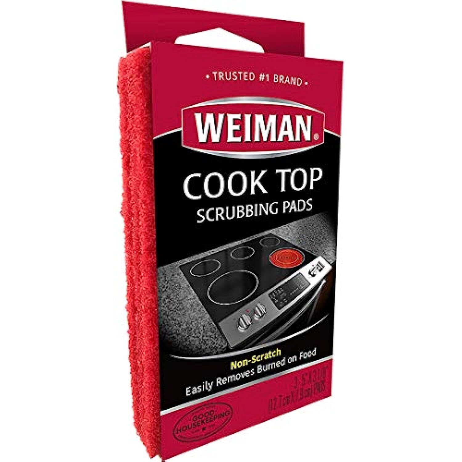 Weiman No Scent Cooktop Scrubbing Pads 3 ct Sponge