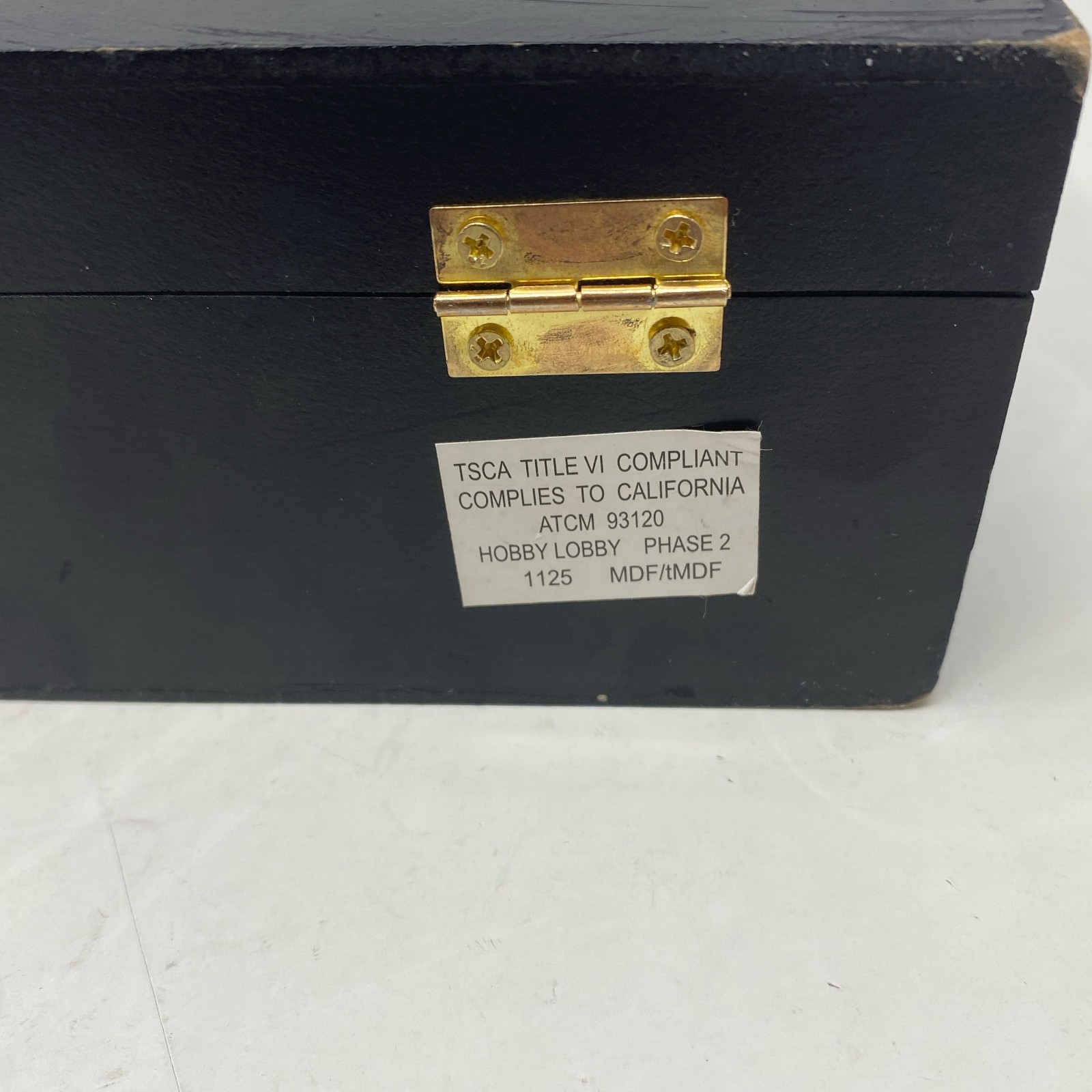 Hobby Lobby Ring Security Wood Briefcase Box Black 7x5x2.75 in