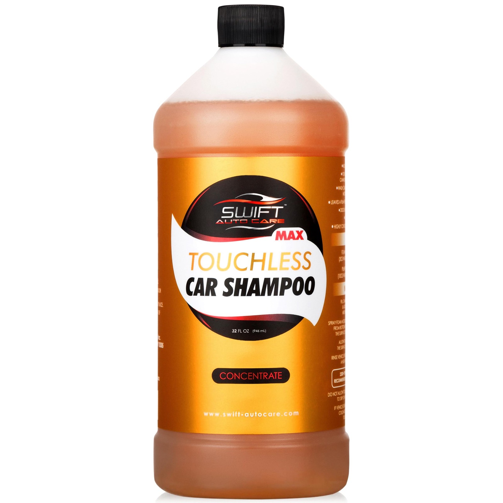 Swift Touchless Car Shampoo MAX Concentrate (32 Oz) – No Brushing Required, H…
