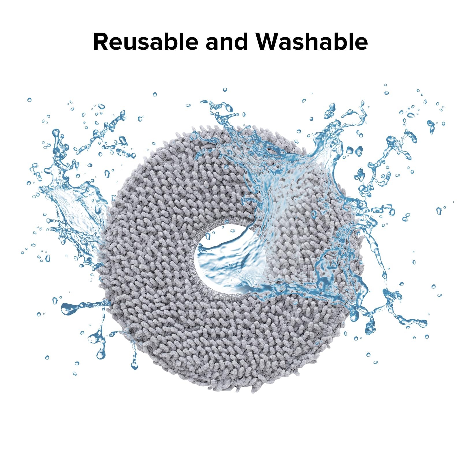 Roborock 4 Pack Microfiber Mop Cloths Qrevo Curv Qrevo Curv S5X Qrevo Edge