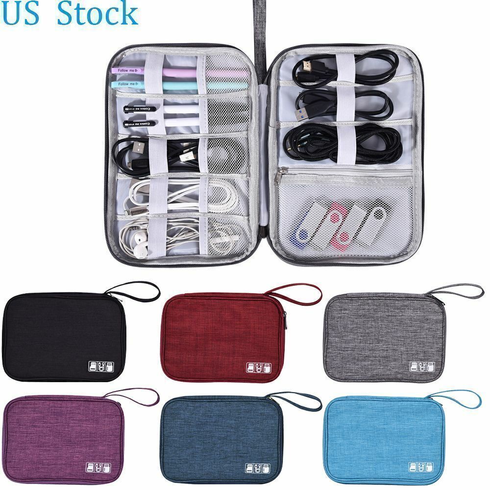 Travel Cable Bag Organizer Charger Storage Electronics USB Case Cord Accessories