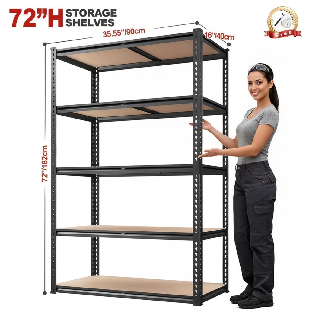 Brand new Heavy Duty 72 Inch High Capacity Garage Shelf