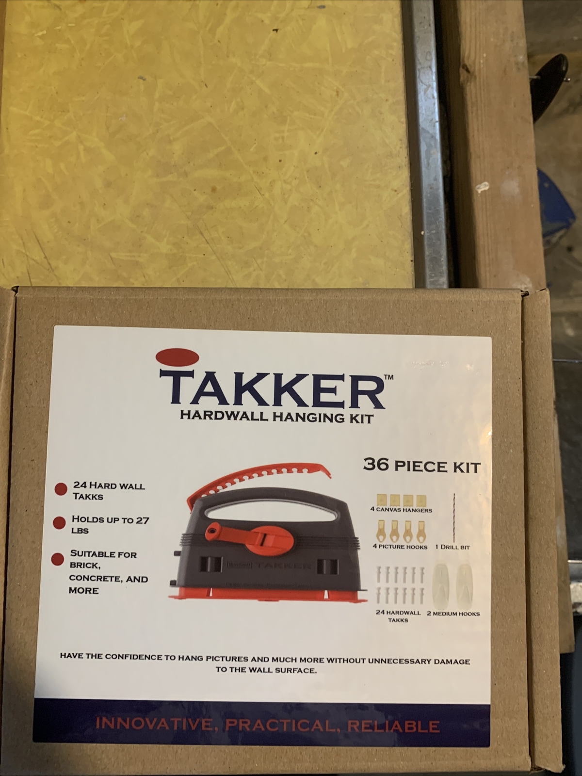 Hardwall Picture Hanging Kit – Takker – 36 Pieces – Hang on Concrete or Brick