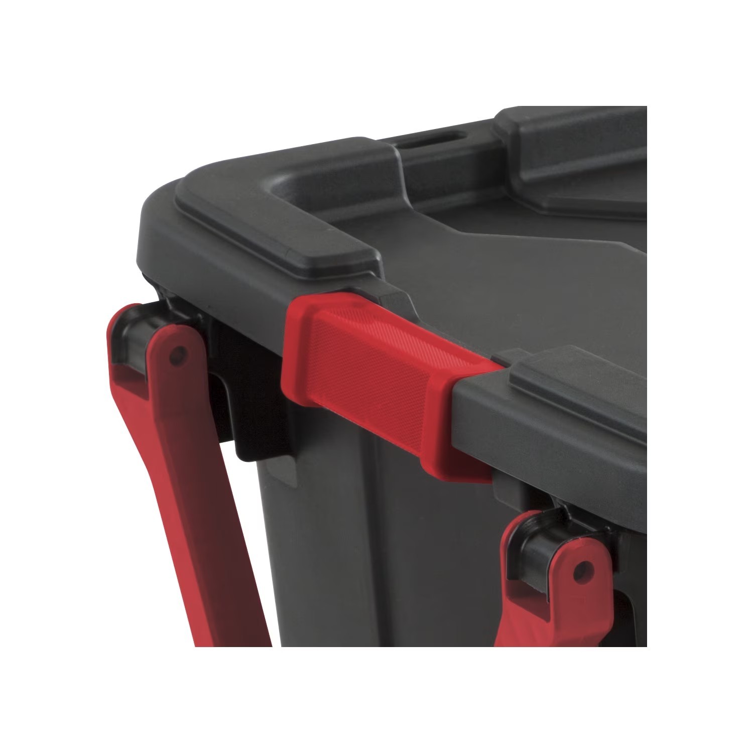 Sterilite 40 Gal Wheeled Industrial Storage Tote Bin Black Set of 4