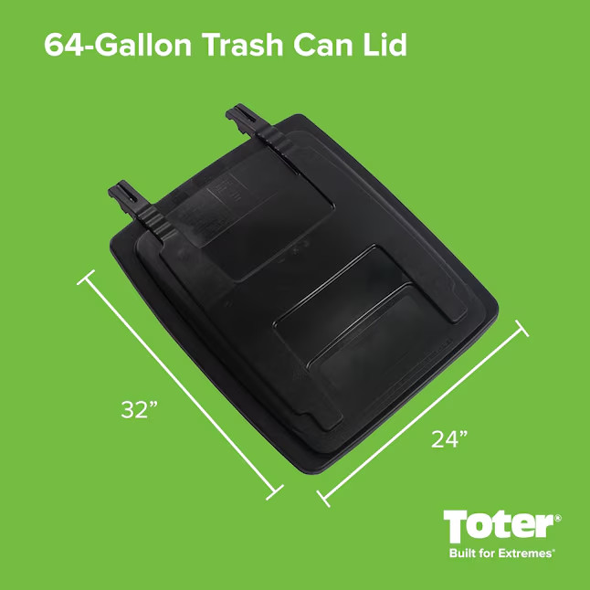 Toter Replacement Lid Kit for Compatible with Toter 64 Gal. two wheel trash cans