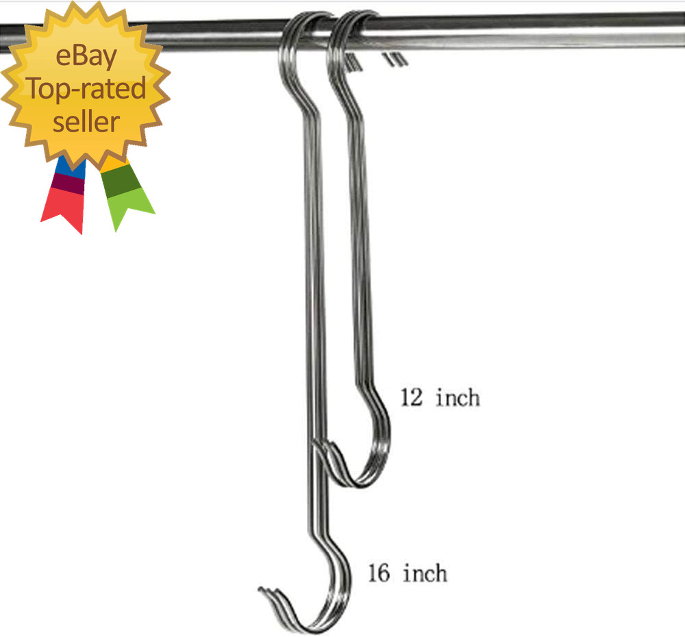 6 Pack 16 Inch Extra Large S Hooks Heavy Duty Plant Hanging Hook Long S Shaped