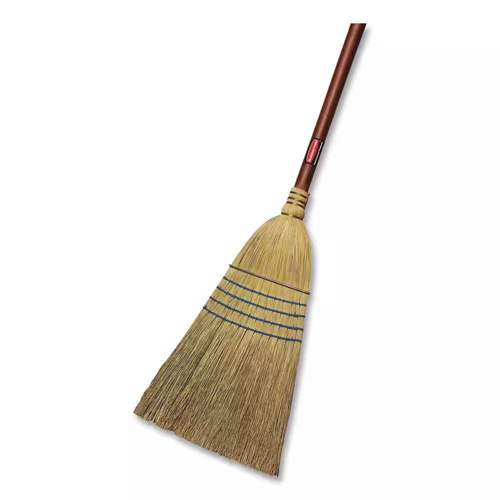 Giant Commercial Corn Broom 38 Inch Sweeping Width Heavy Duty Use Straw Cleaning