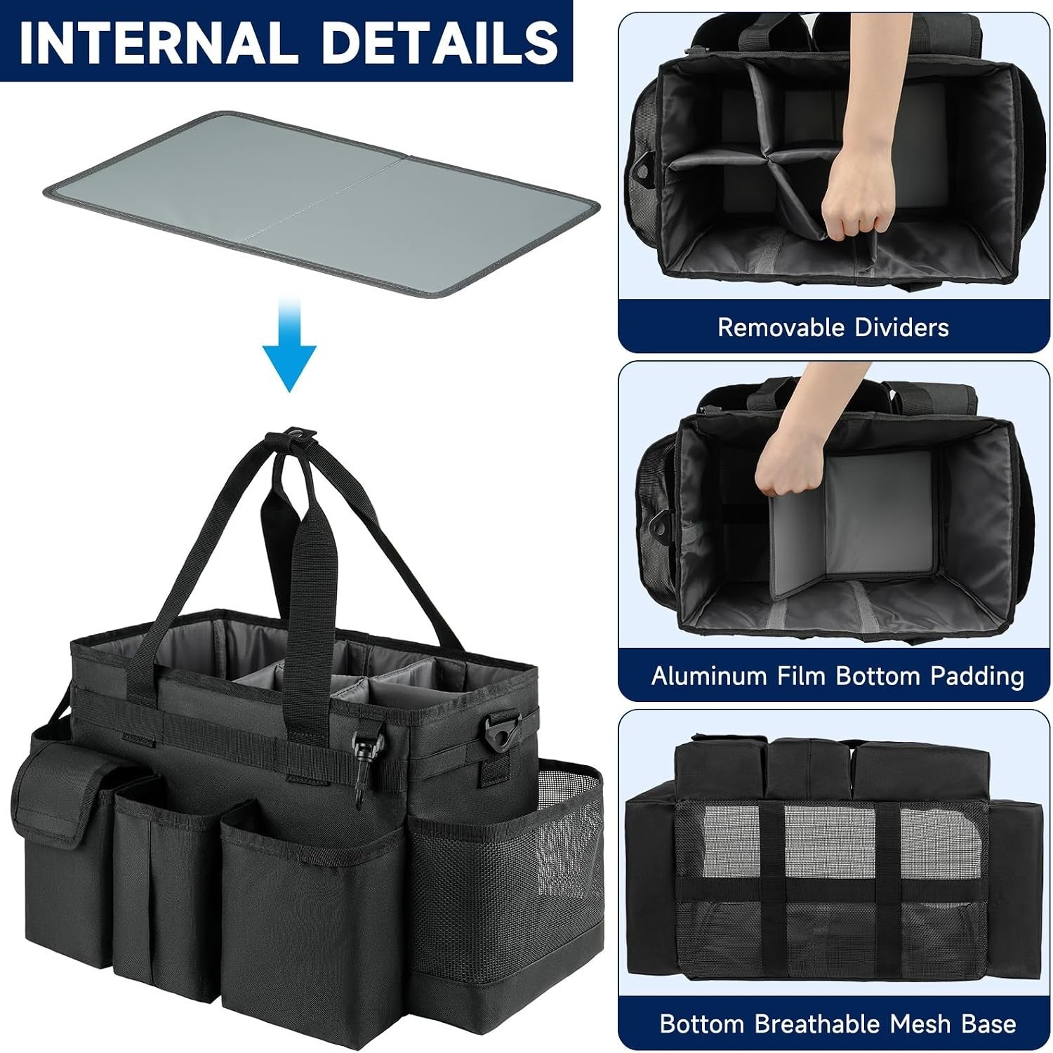 Cleaning Caddy,Cleaning Bag for Housekeepers,Cleaning Supplies Organizer with…