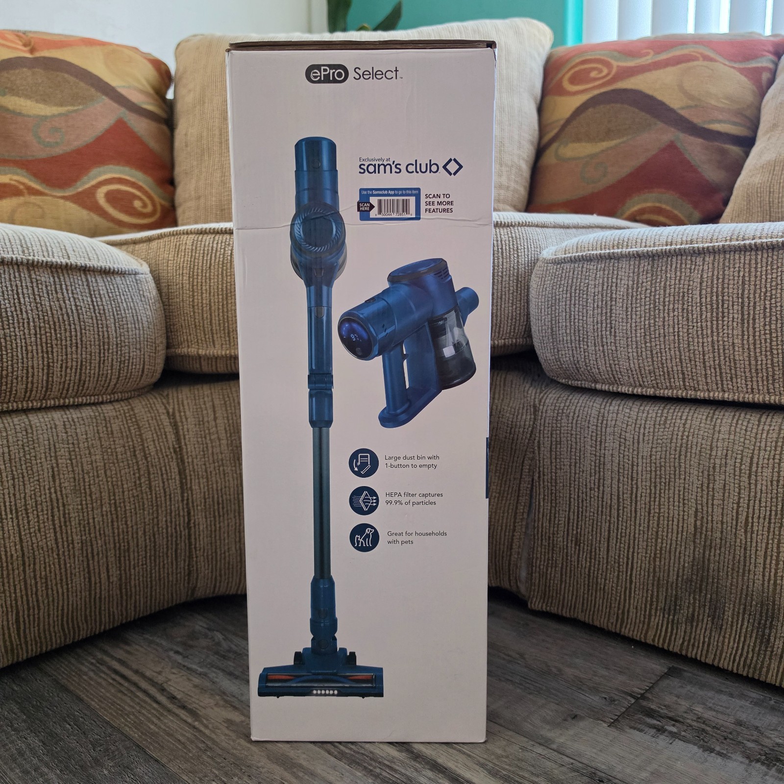 BRAND NEW ePro Select Cordless Stick Va w/2 Batteries & 6 Tools, Midnight Blue