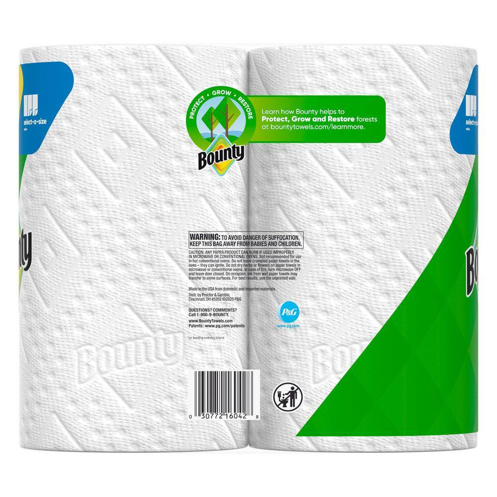 White, Select-A-Size Paper Towel Roll (2 Triple Rolls)