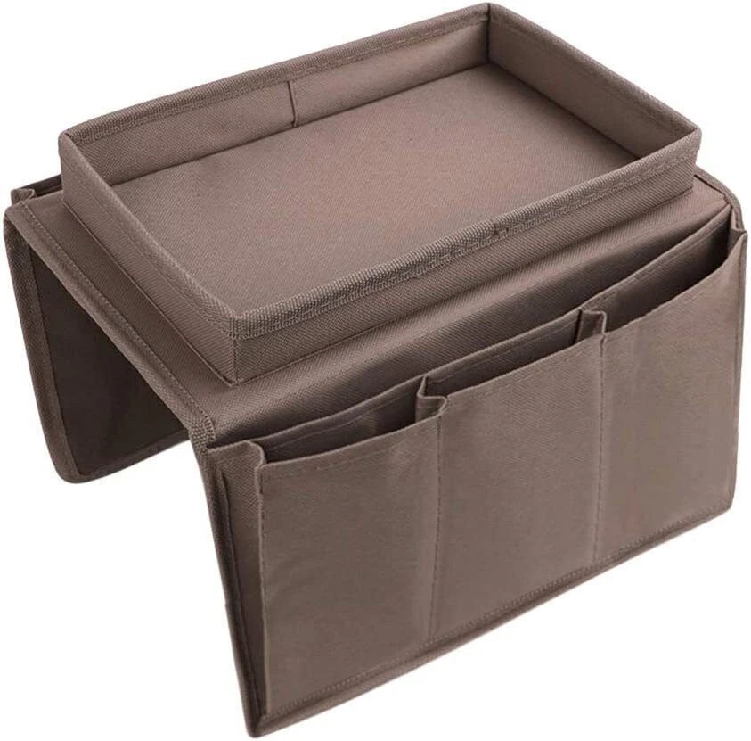 Sofa Armrest Organizer 6 Pocket TV Remote Holder Chair Beside Couch Bag
