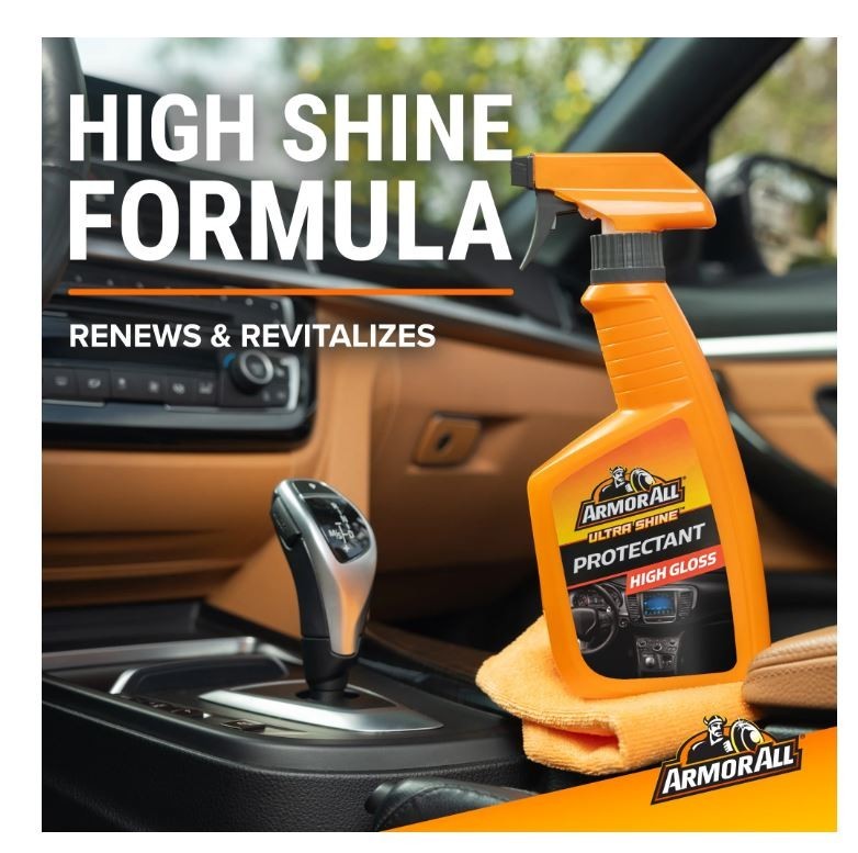 (2 pack) Armor All Ultra Shine Protectant Car Cleaning Spray – 16 fl oz