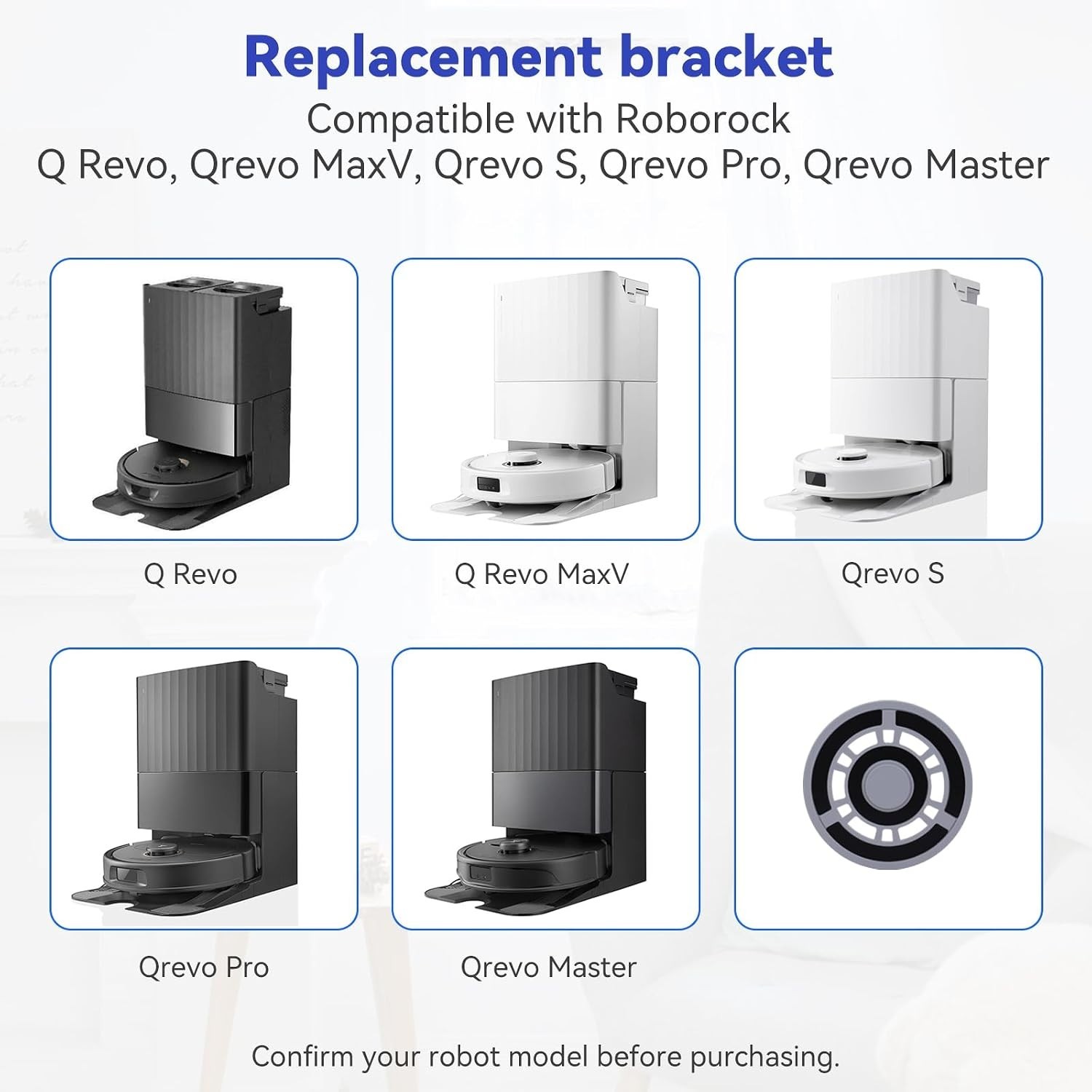Mop Pad Plate Accessories for Roborock Q Revo, Qrevo MaxV, Qrevo S, Qrevo Pro…