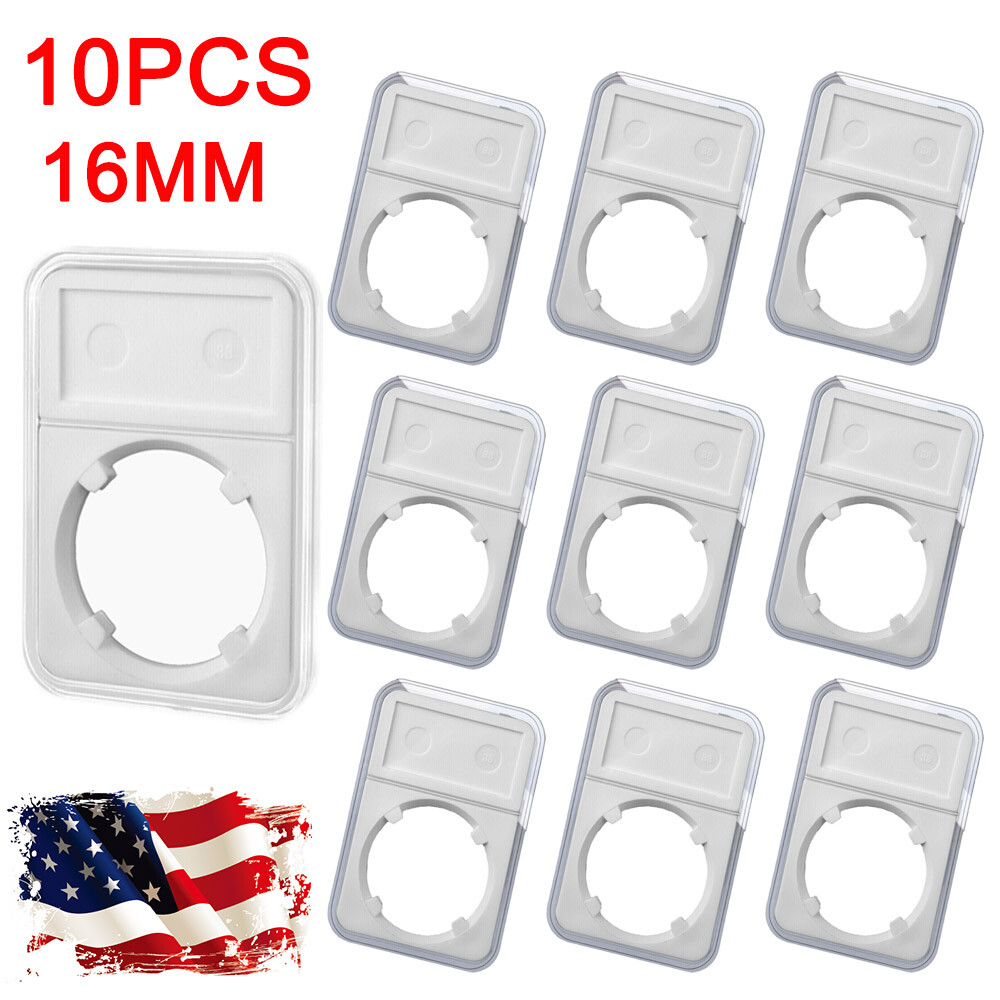 10Pcs 16MM Coin Slab Holder For 1/10 Oz Gold Display Storage Box Collection Case