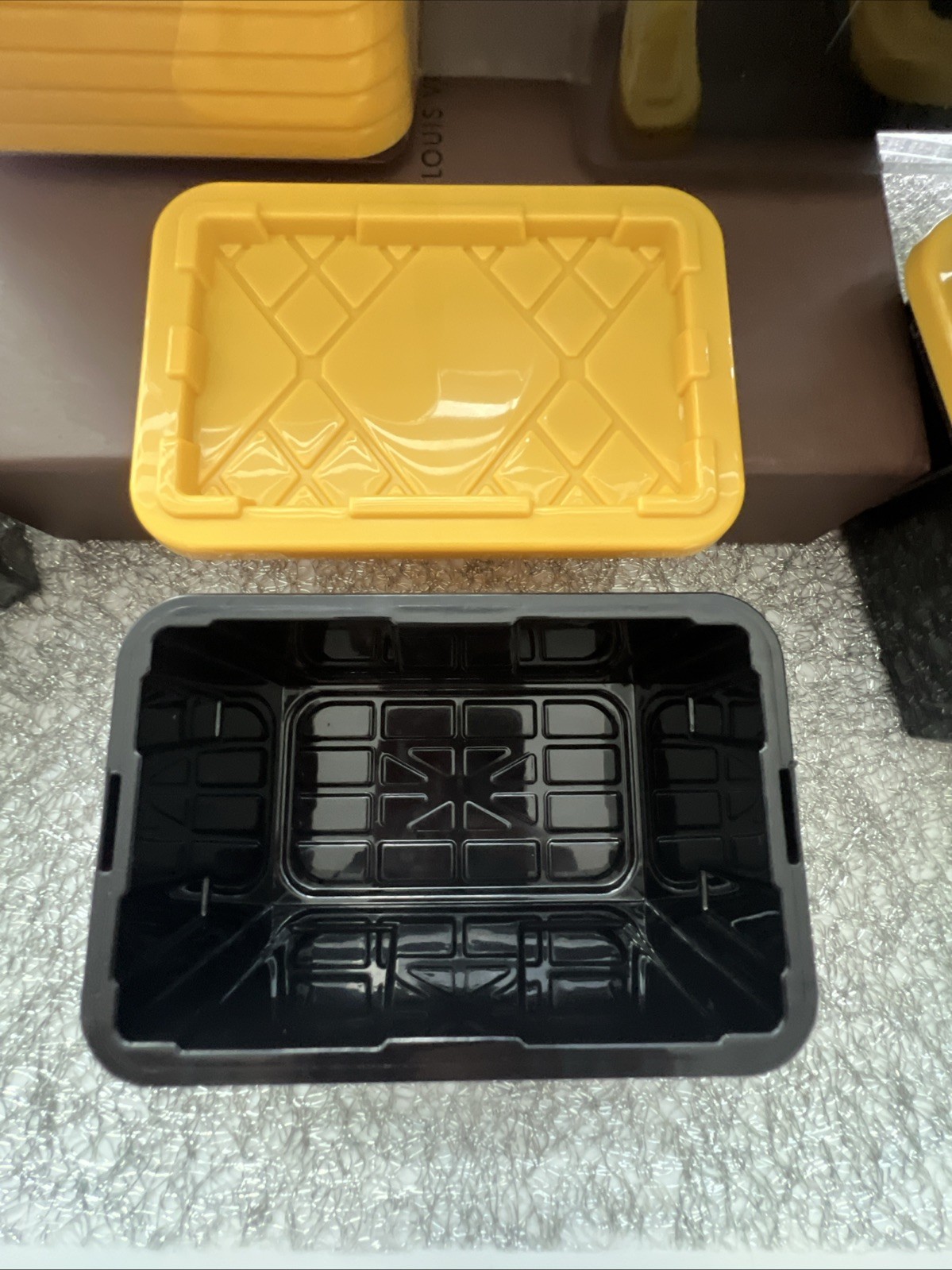 GreenMade Mini Bin 10 Pack Black & Yellow Stackable Storage Containers New