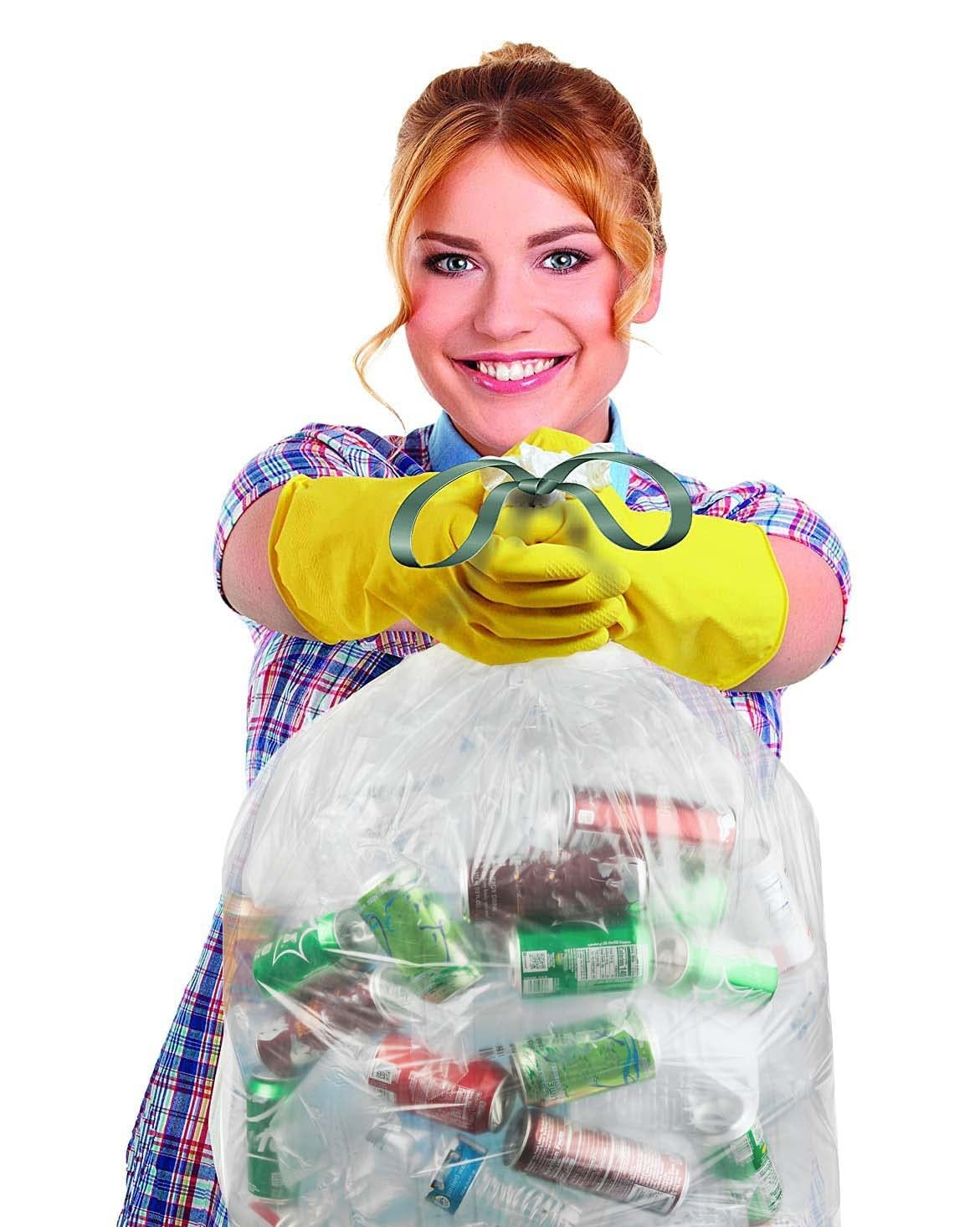 Ultrasac 39 Gallon 1.0 MIL Clear Drawstring Trash Bags – 33″ x 40″ – Pack of …