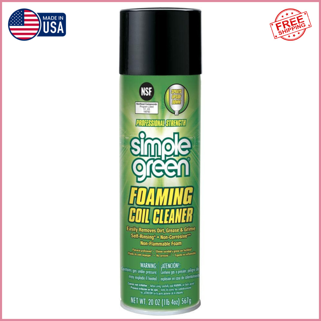 Simple Green 20 oz Foaming Coil Cleaner Aerosol – HVAC AC Coil & Condenser Clean