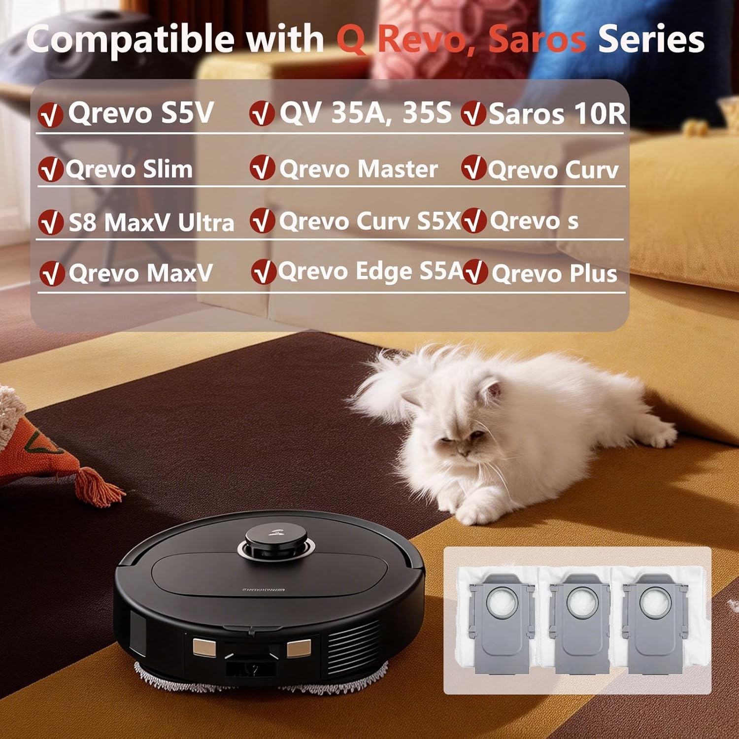 16 Piece Combo Set Replacement Parts for Roborock Qrevo S5V QV 35A QV 35S Qrevo