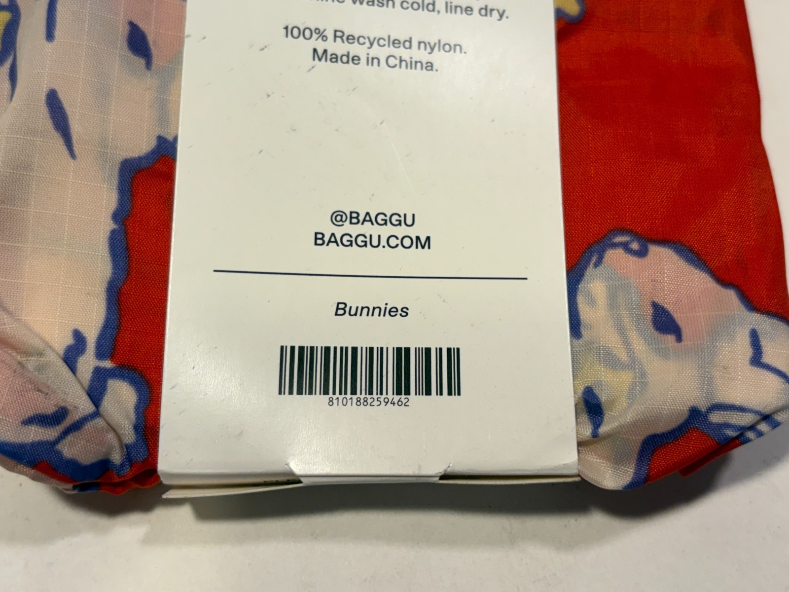 NWT BAGGU Bunnies Standard Reusable Bag Shopping Bags, Red