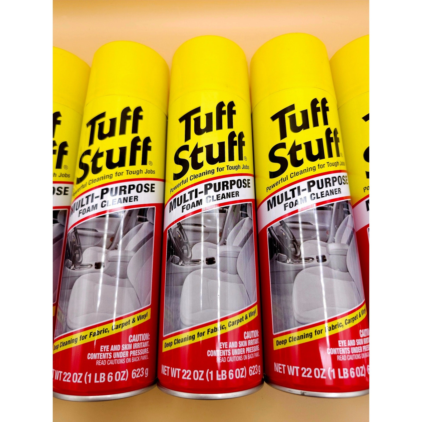 6 Pack Tuff Stuff Multi Purpose Foam Cleaner 22oz – Car Interior & Home – New