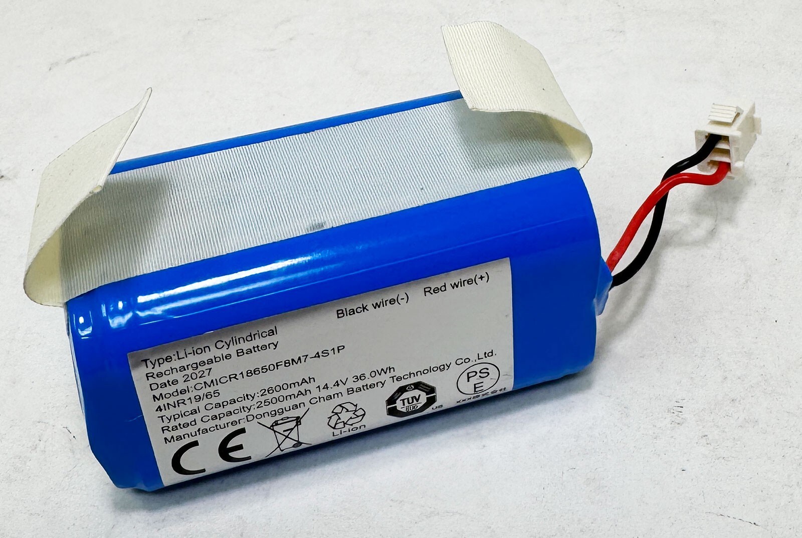 14.4V IONVAC UltraClean UV robo vac Replacement Battery CMICR18650F8M7-4S1P