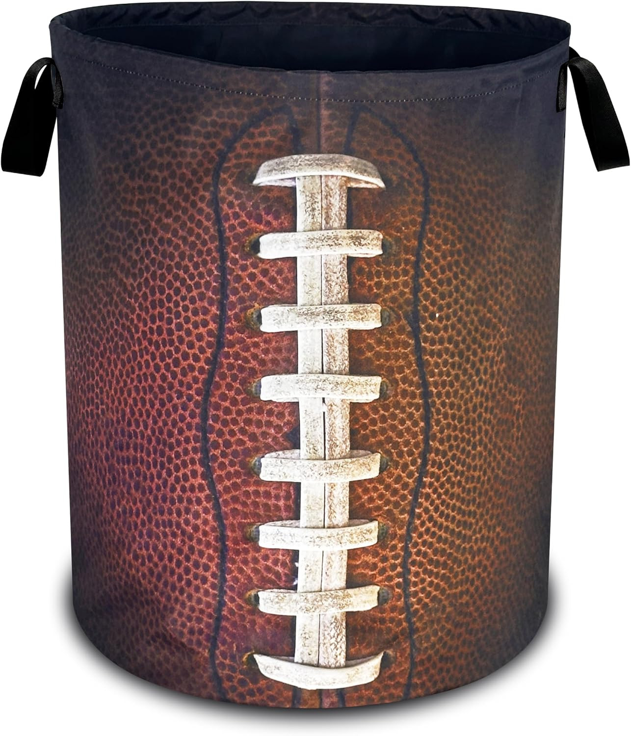 Football Laundry Basket Oxford Cloth Ball Texture Laundry Hamper with Handle Fol