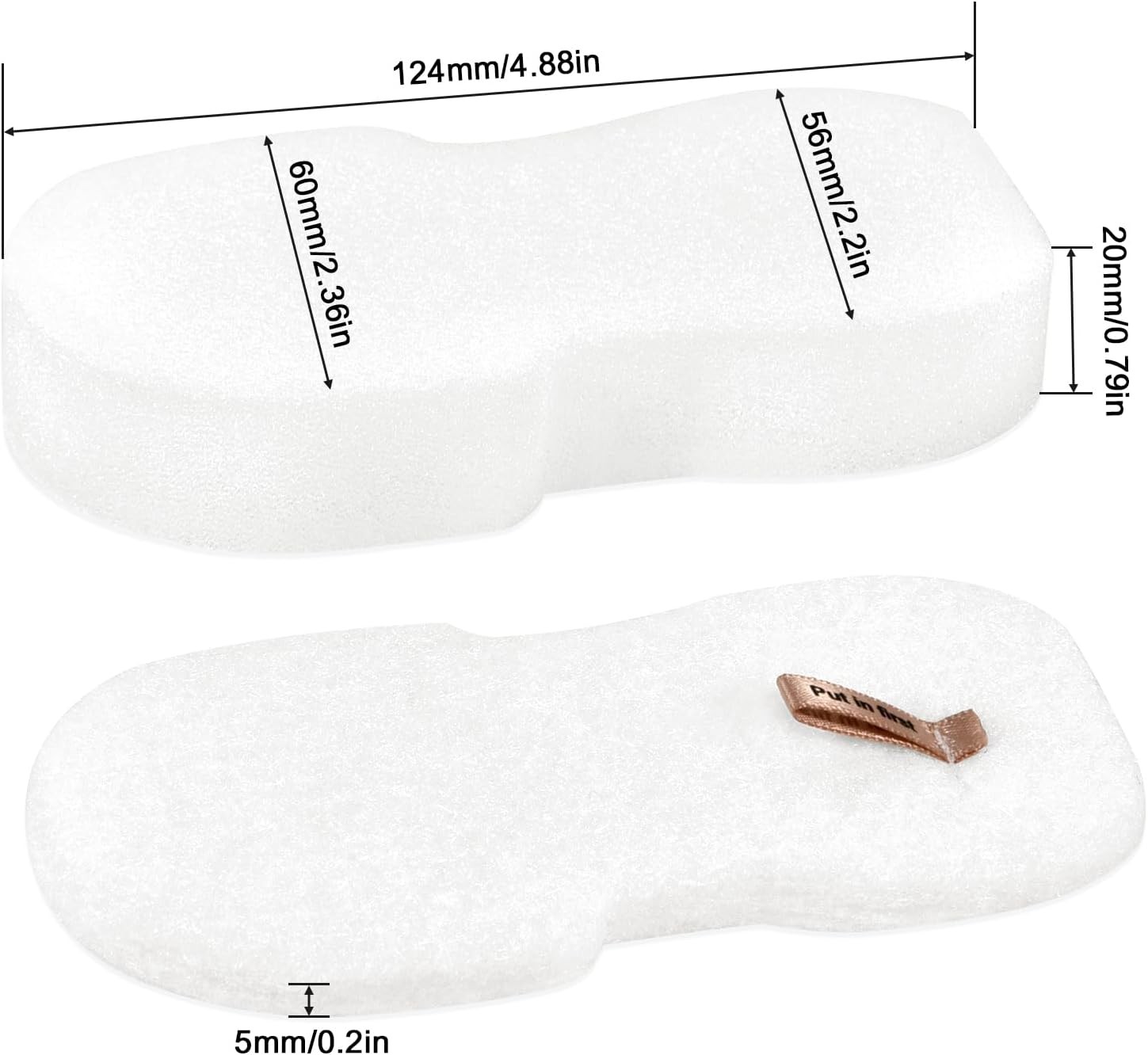 Foam Felt Filter Replacement Compatible with Shark HZ3002 HZ3000 Stratos