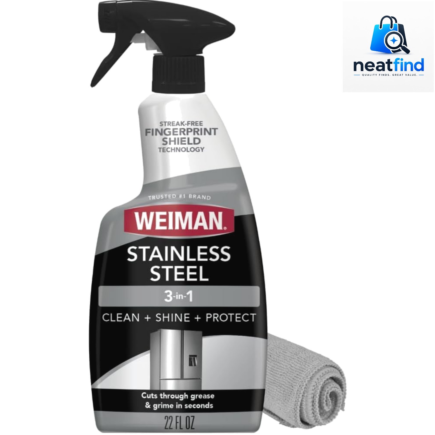 Stainless Steel Cleaner & Polish, Anti Fingerprint Spray Stainless Steel Clot…