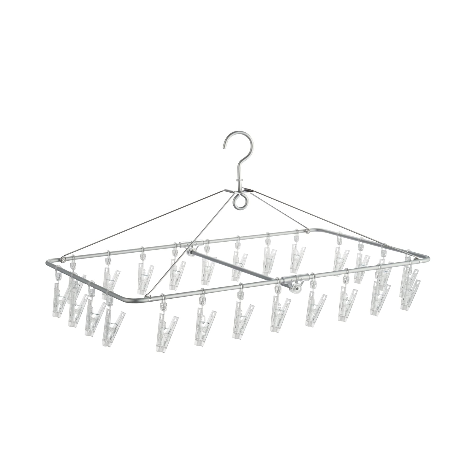 MUJI Aluminum Square Hanger Width 61 x Depth 36cm 24 Pinch 44314517 Silver