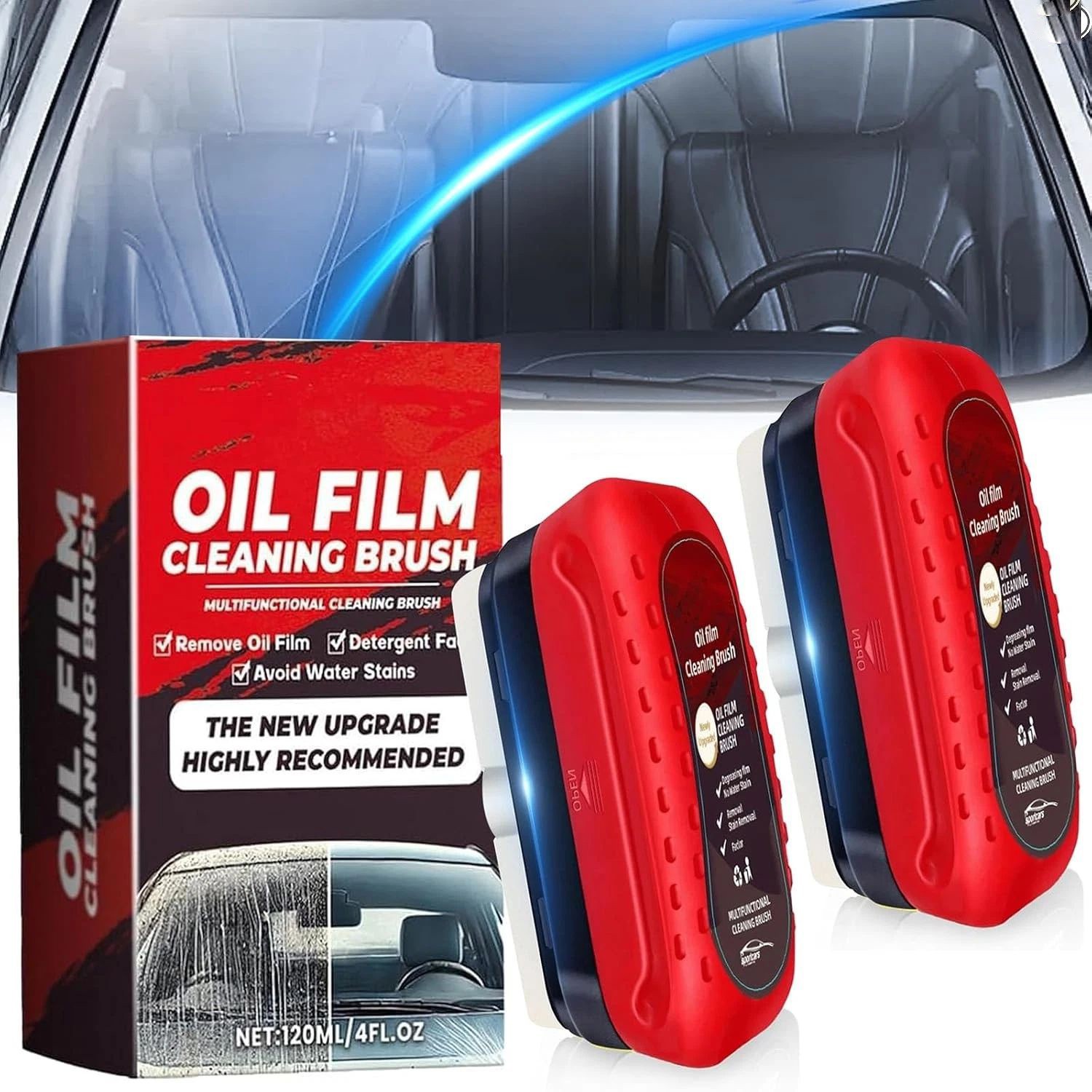 2026 New 120ML Automotive Oil Film Cleaning Brush Clear Vision Glass Cleaner