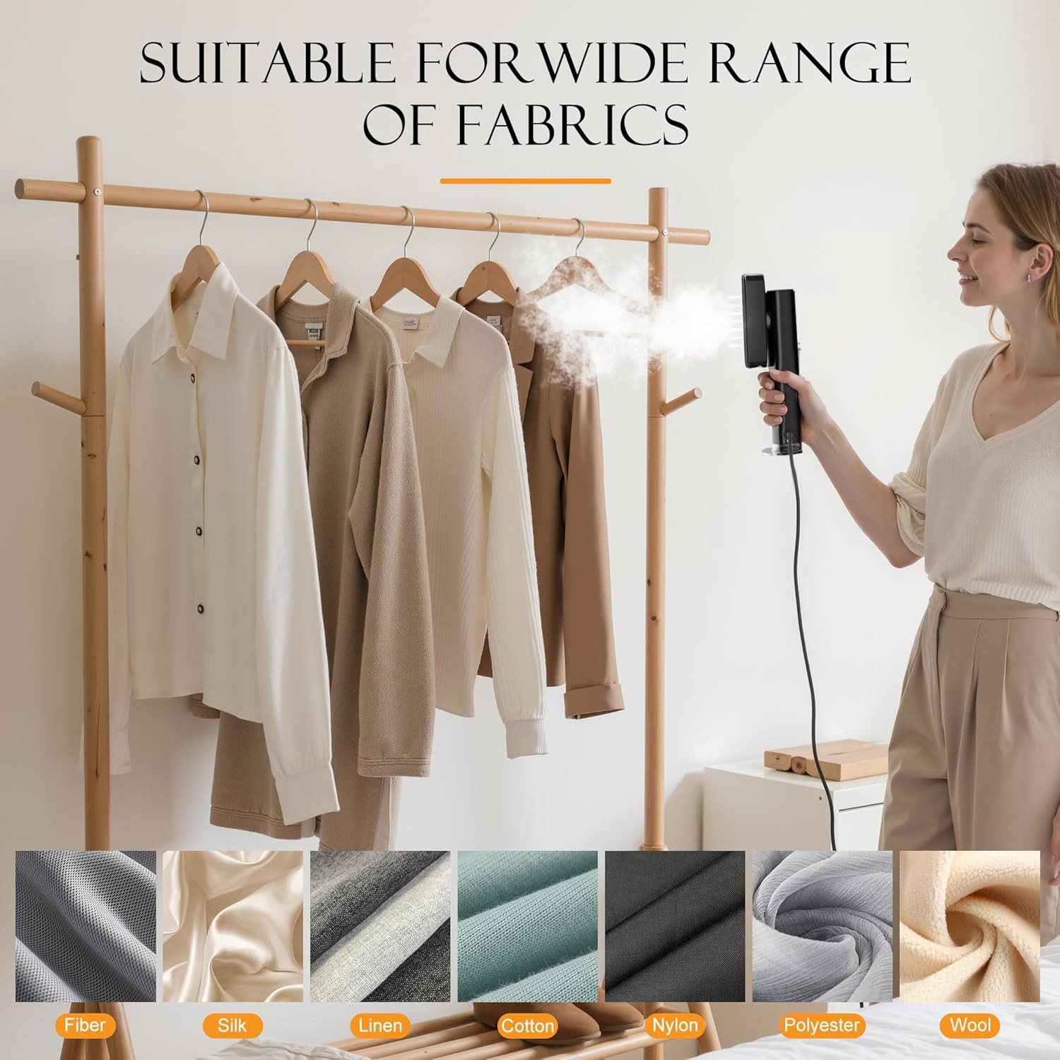 Portable Handheld Clothes Steamer – Fast Heat, Travel-Friendly, 90ml Tank