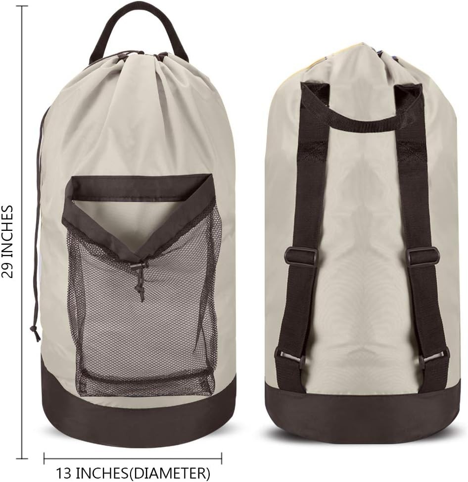 Backpack Laundry Bag 115L Large Hamper W/ Shoulder Straps Drawstring Closure