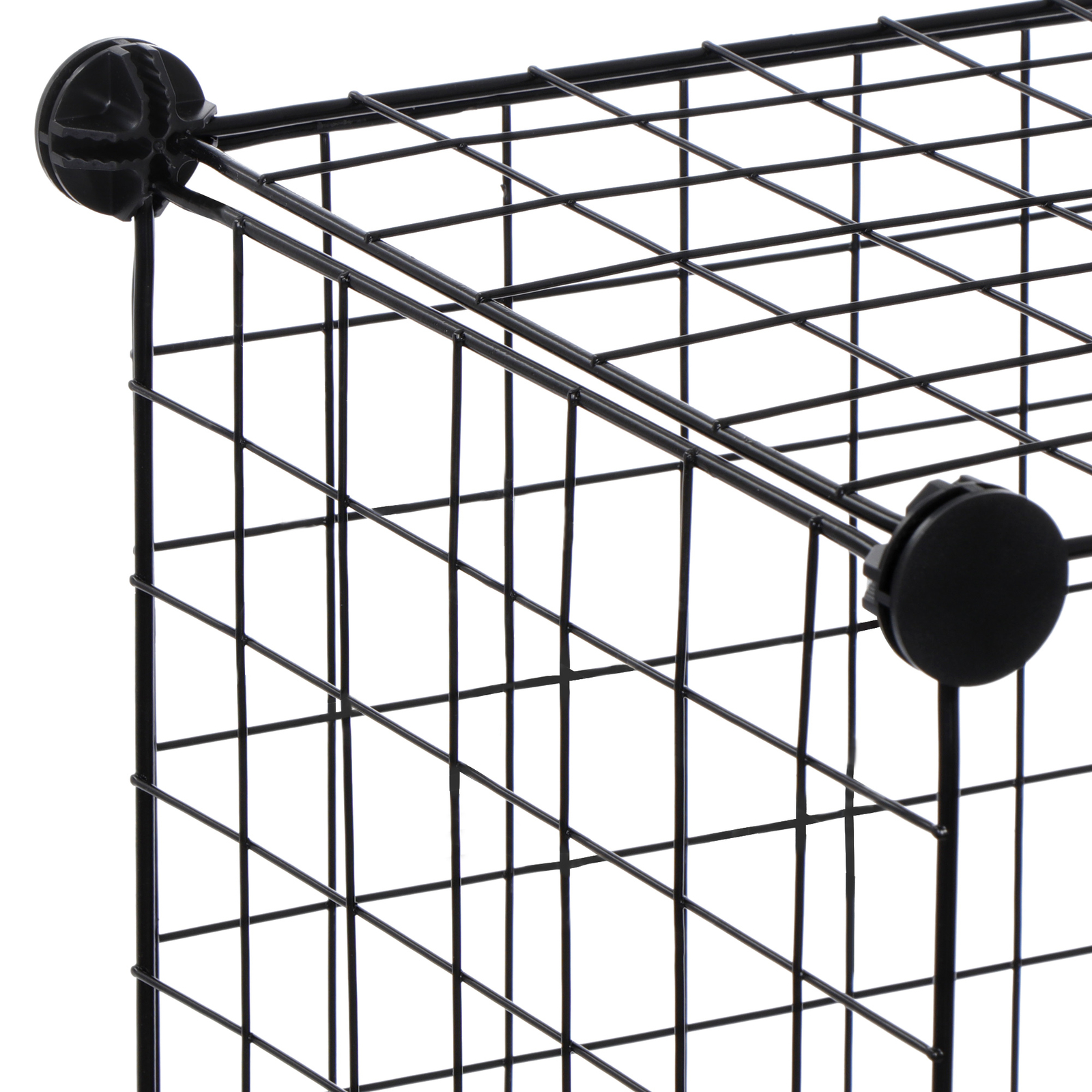 2x 12 Cube Storage Shelf Wire Metal Grid DIY Modular Cabinet Bookcase Bookshelf
