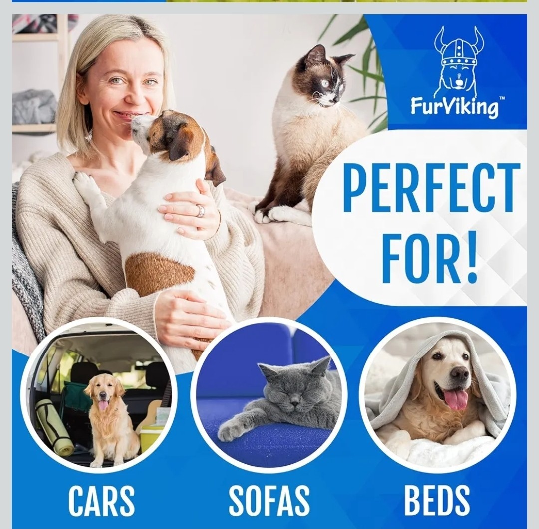 FurViking Pet Hair Remover Ultimate Hair Removal Tool Cat Dog Carpet Scraper