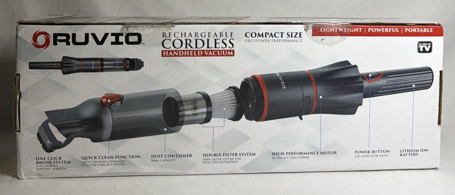 Ruvio Pro Cordless Rechargable Handheld Vacuum-Sealed