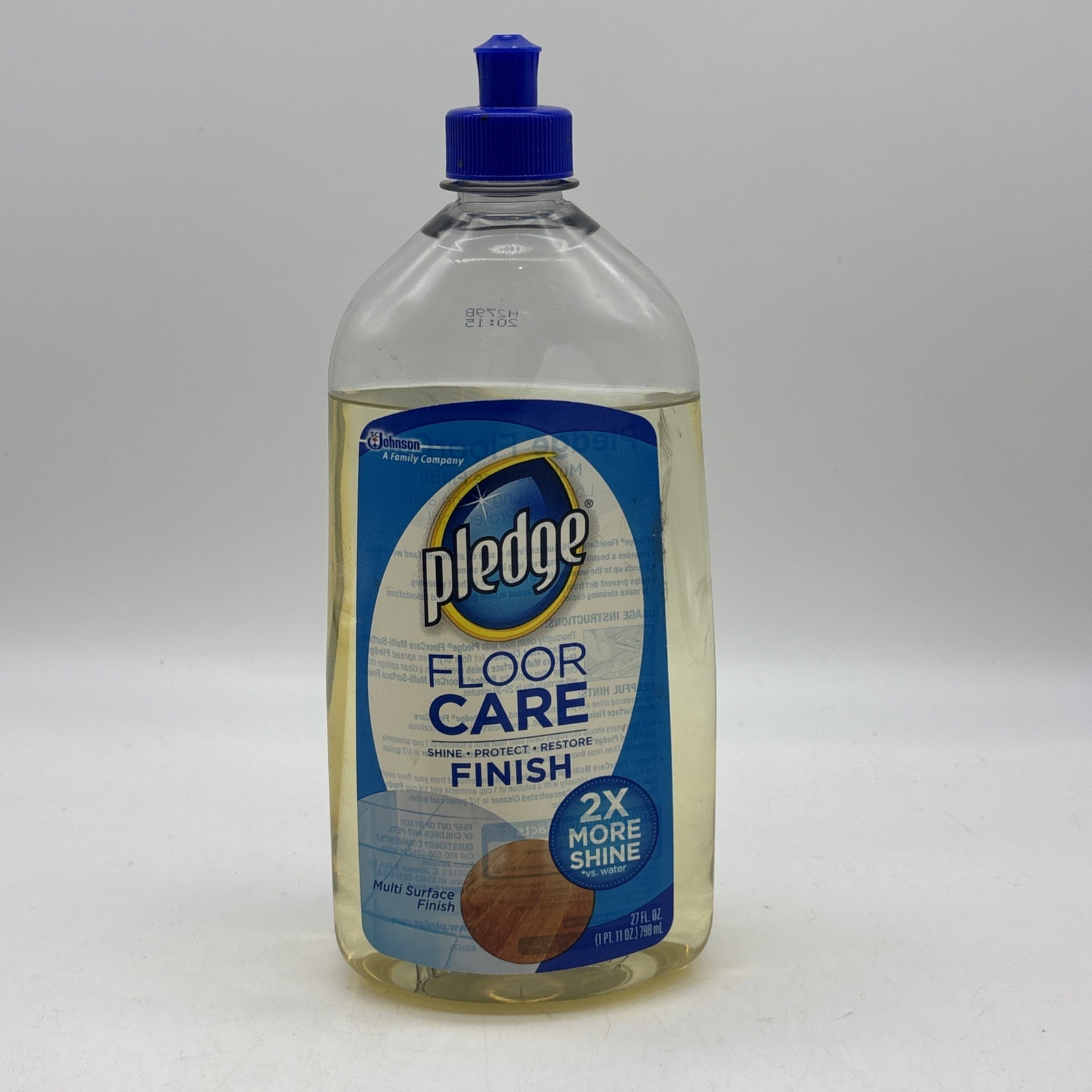 SC Johnson Future Shine Acrylic Floor Finish Polish Wax 27 fl oz, 85% Full