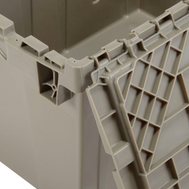 (6-Pack) Plastic Storage Container Organizer Shipping Tote Stackable Bins w/ Lid