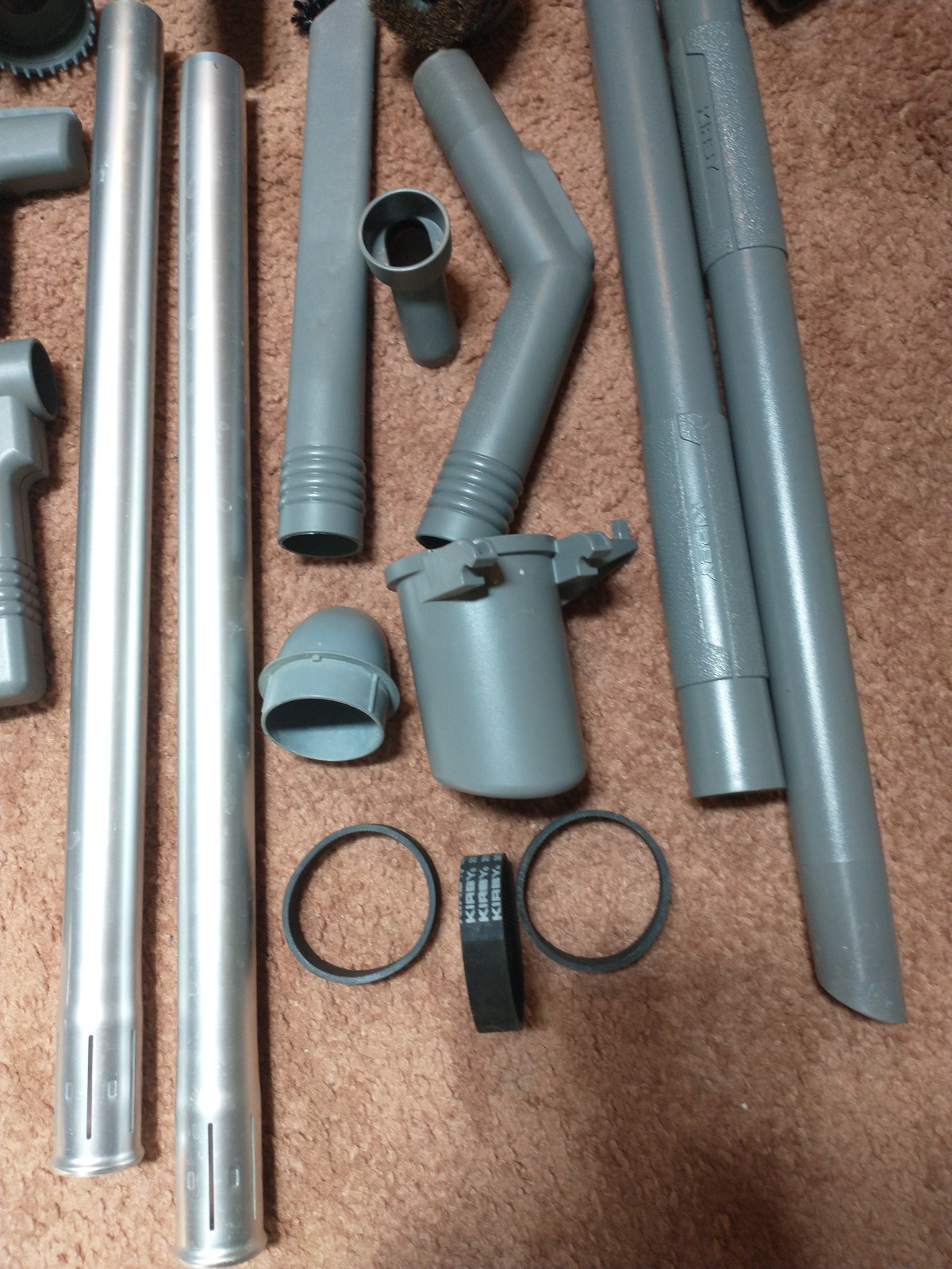 Kirby Vacuum Accessories Storage Caddy Hose Wands Tools & 3 Belts 20 pcs Used