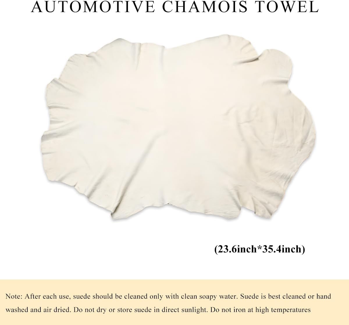 Chamois Cloth for Car, 23.6″ X 35.4″ Soft & Scratch-Free Shammy Cloth Car Drying